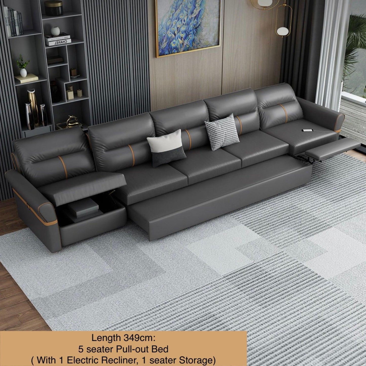 home-atelier-f31a Cavern Electric Recliner Storage Sofa Bed