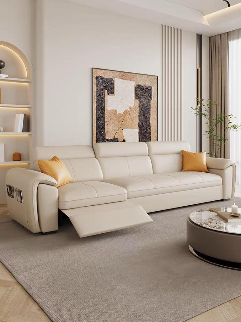 home-atelier-f31a Christen Electric Recliner Sectional Leather Sofa Bed