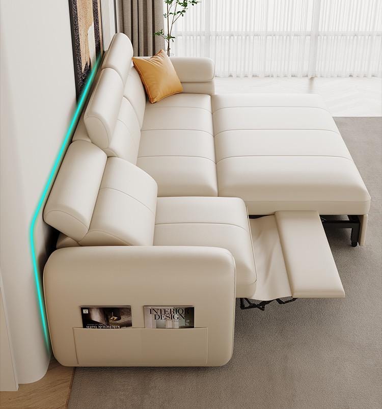home-atelier-f31a Christen Electric Recliner Sectional Leather Sofa Bed