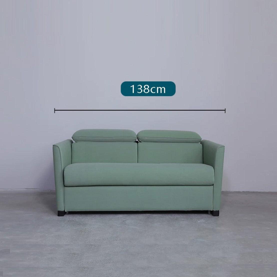 home-atelier-f31a Cotton Fabric / Single Size/ Length 138cm / Grey Anthonia Foldable Sofa Bed with Mattress