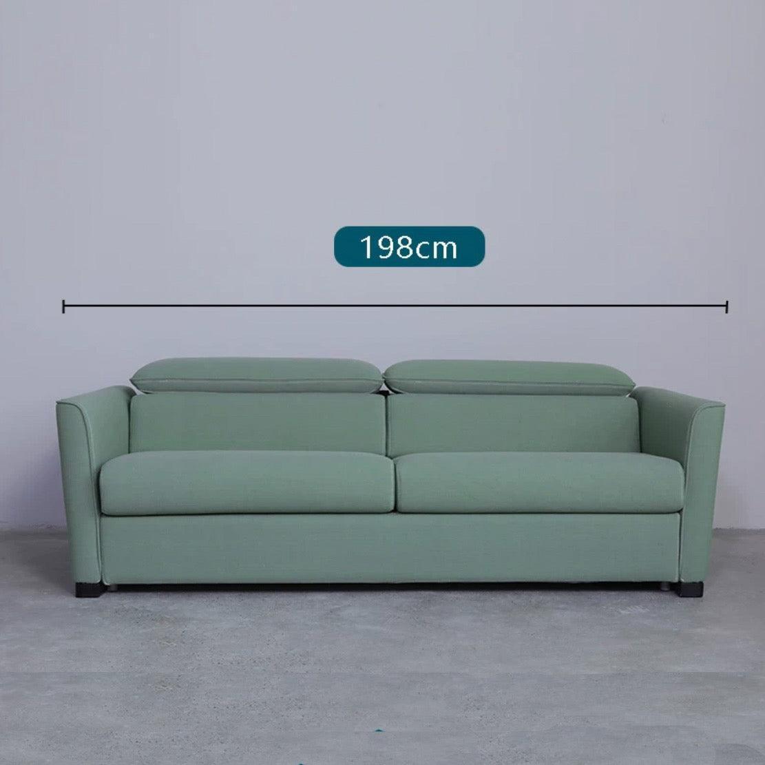 home-atelier-f31a Cotton Fabric / Super Queen Size/ Length 198cm / Grey Anthonia Foldable Sofa Bed with Mattress