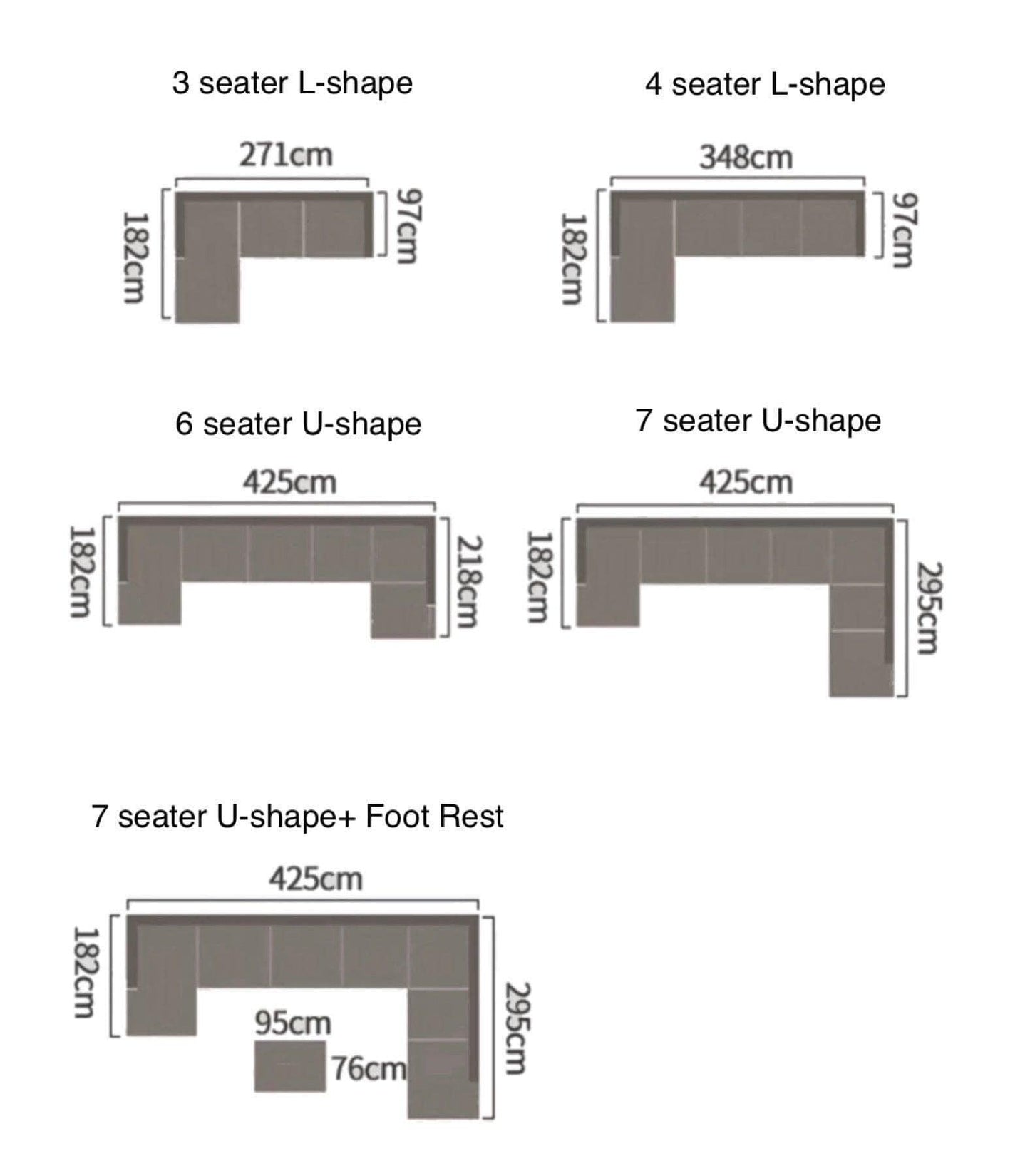 home-atelier-f31a Cotton Linen Fabric / 3 seater L-shape/ Length 271cm / Cream Bellini Sectional L-shape Corner Seat Sofa