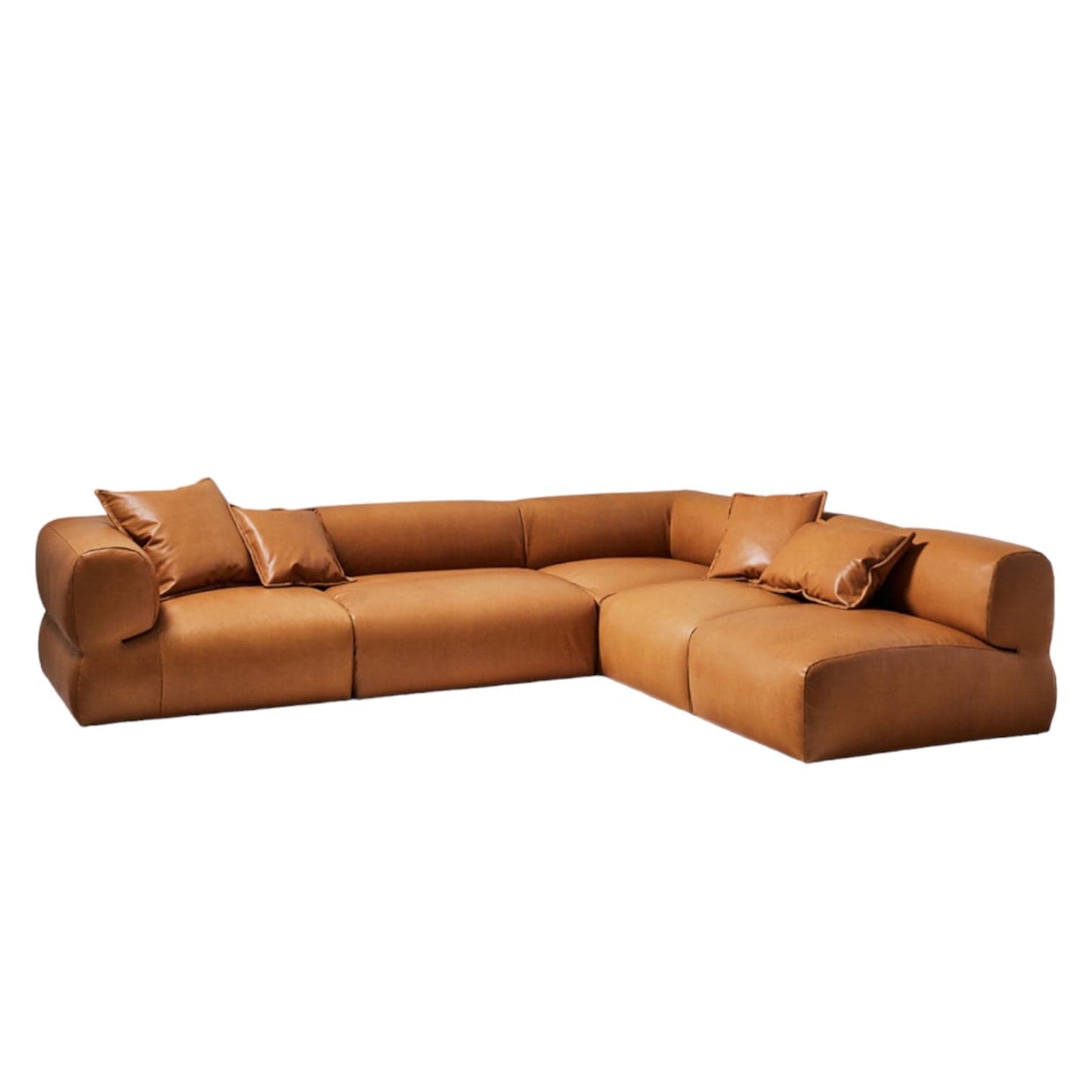 home-atelier-f31a Cotton Linen Fabric / Length 250cm/ With Curve Chaise / Cream Cairo Sectional Sofa