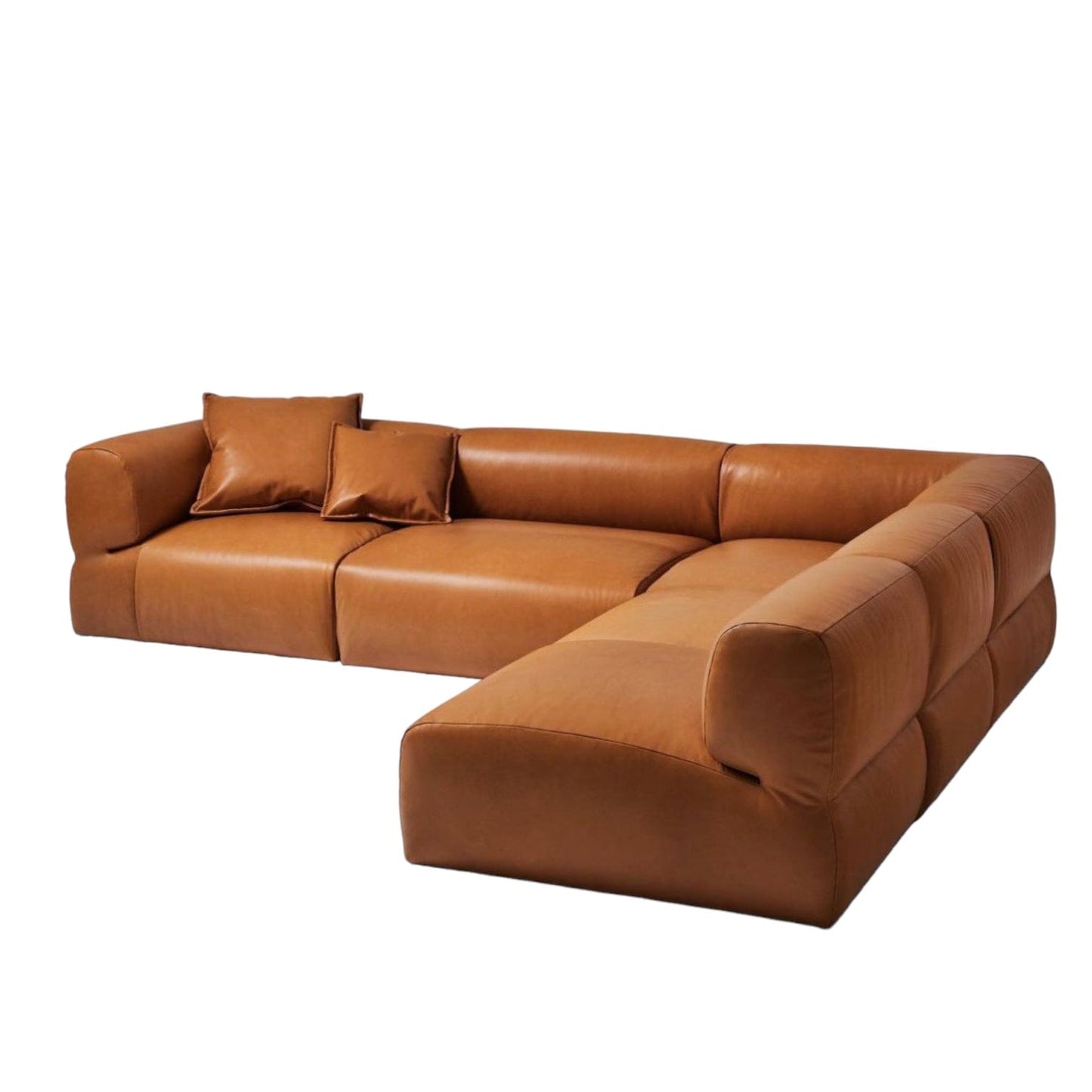 home-atelier-f31a Cotton Linen Fabric / Length 250cm/ With Curve Chaise / Cream Cairo Sectional Sofa