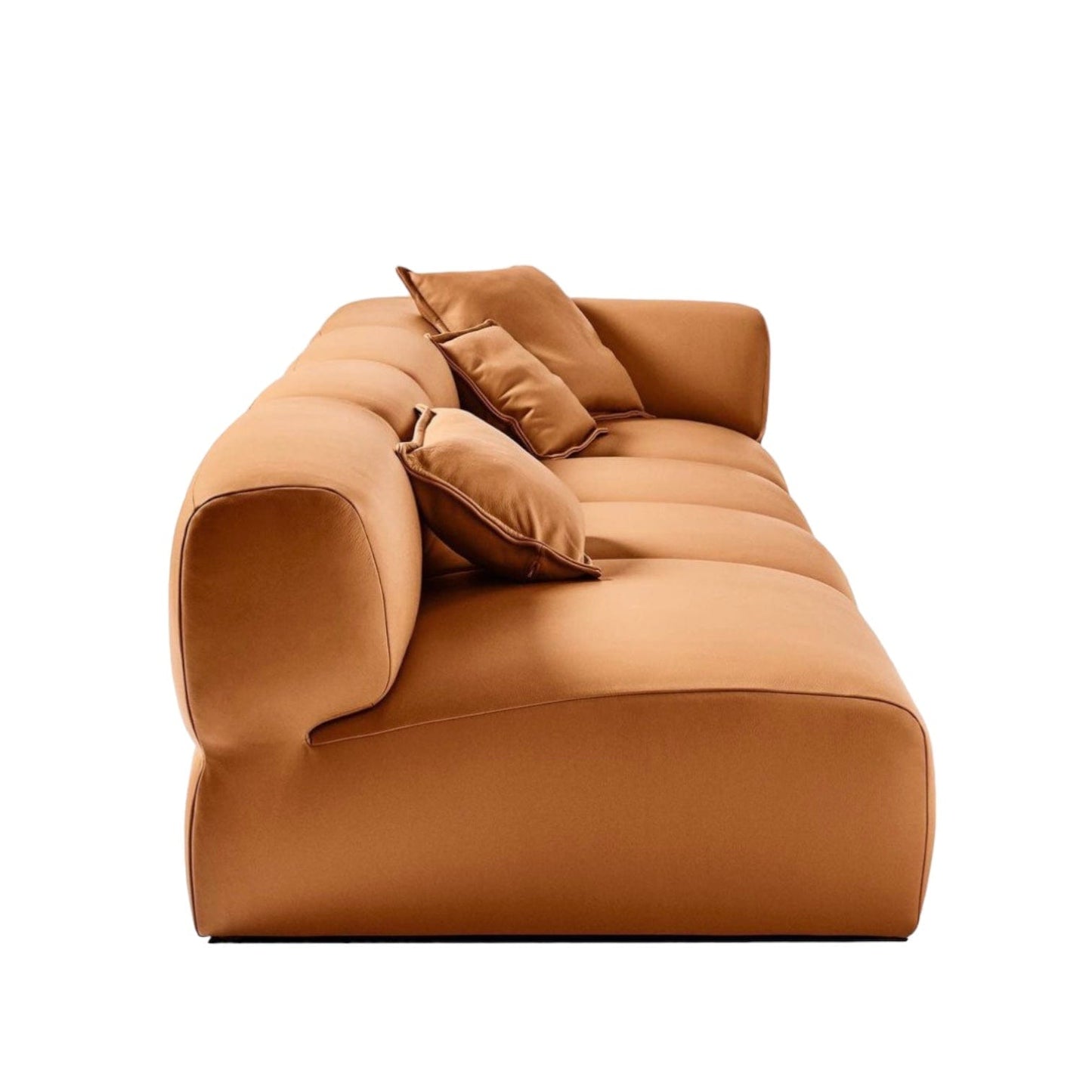 home-atelier-f31a Cotton Linen Fabric / Length 250cm/ With Curve Chaise / Cream Cairo Sectional Sofa