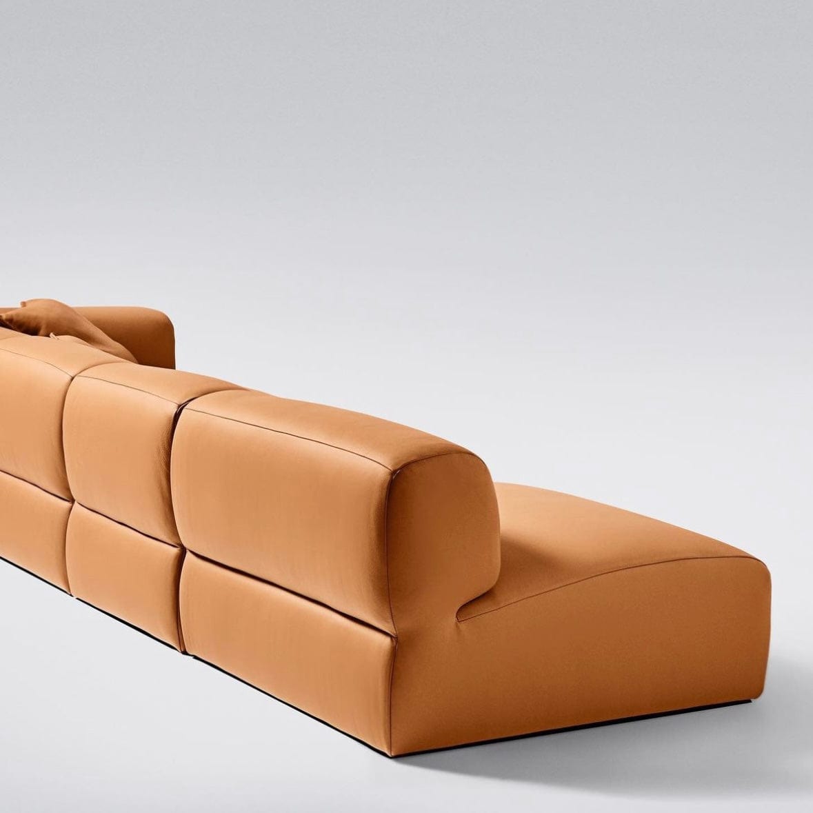 home-atelier-f31a Cotton Linen Fabric / Length 250cm/ With Curve Chaise / Cream Cairo Sectional Sofa