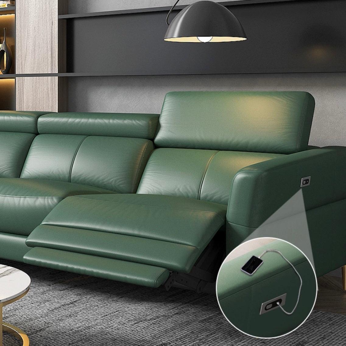 home-atelier-f31a Ellie Sectional Electric Recliner Leather Sofa