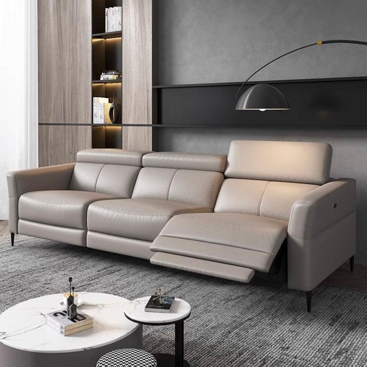 home-atelier-f31a Italian genuine cowhide leather / 1 seater Electric Recliner / Hermes Orange Ellie Sectional Electric Recliner Leather Sofa
