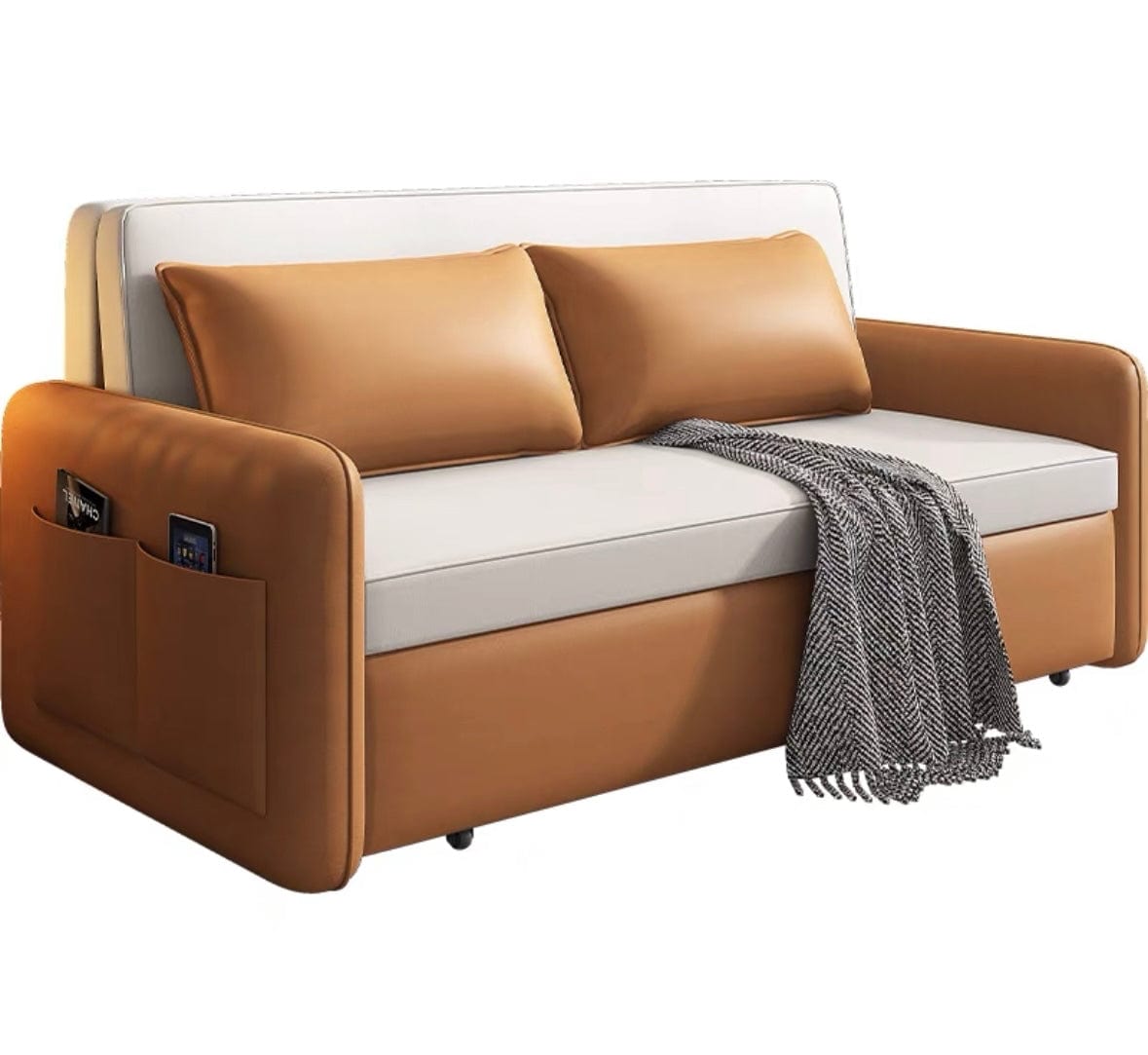 home-atelier-f31a Julien Electric Leather-Aire Sofa Bed