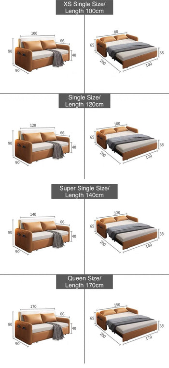 home-atelier-f31a Julien Electric Leather-Aire Sofa Bed