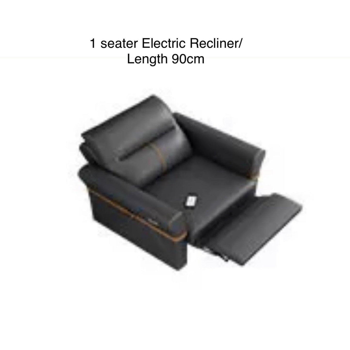 home-atelier-f31a Leather-Aire / 1 seater electric recliner / Moss Green Cavern Electric Recliner Storage Sofa Bed