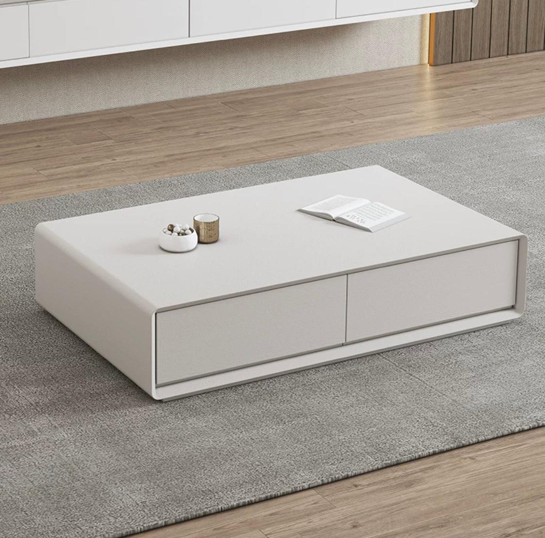 home-atelier-f31a Length 100cm / All White Dylan Wooden Coffee Table