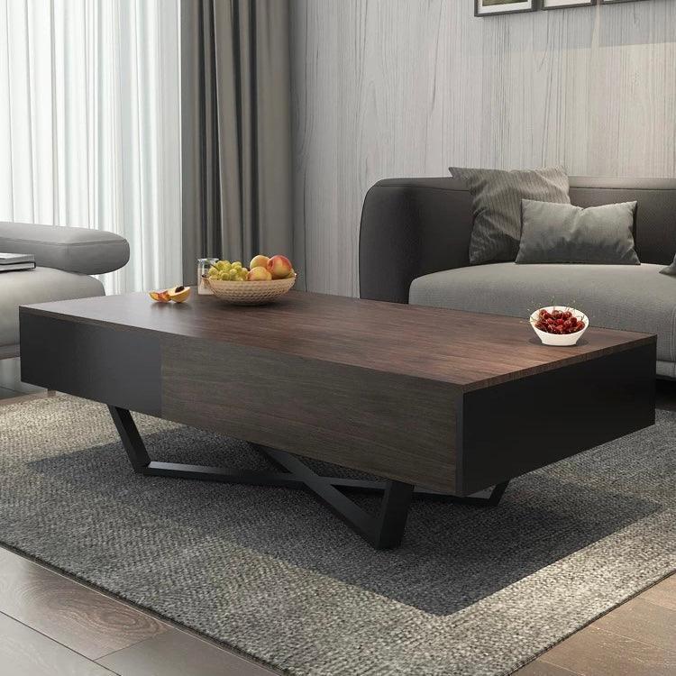 home-atelier-f31a Length 120cm / Walnut + Black Rayner Coffee Table