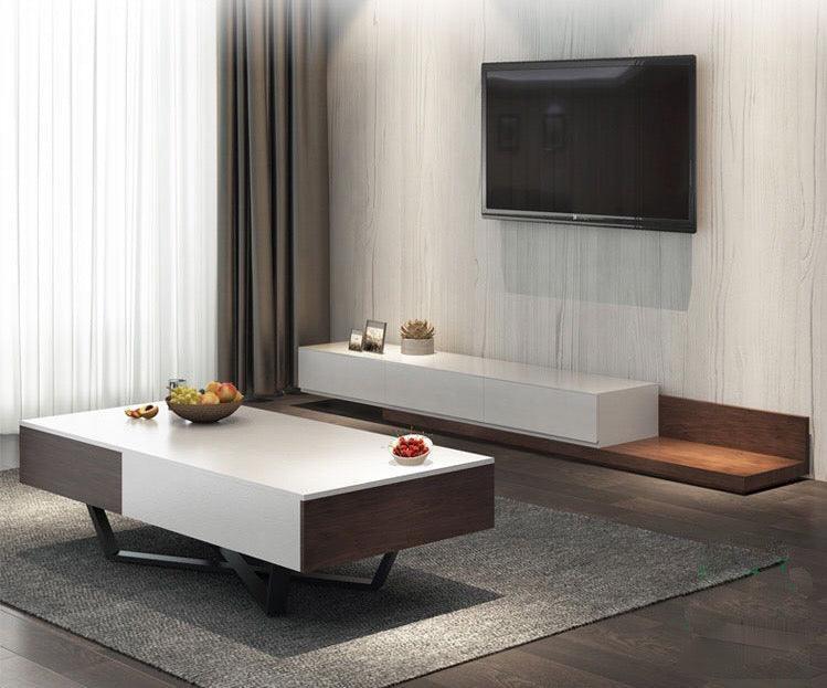 home-atelier-f31a Length 120cm / White + Walnut Rayner Coffee Table