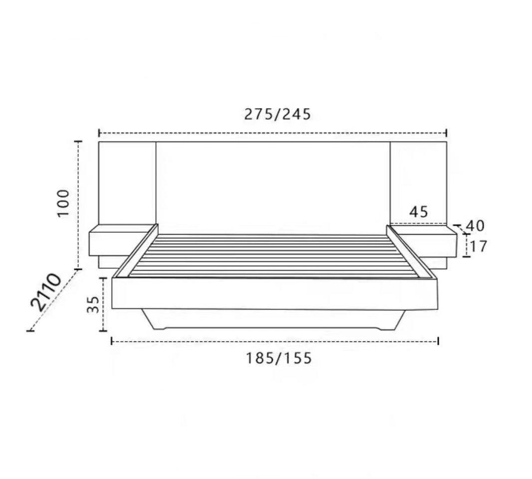 home-atelier-f31a Odell Bed Frame with Bedside Tables