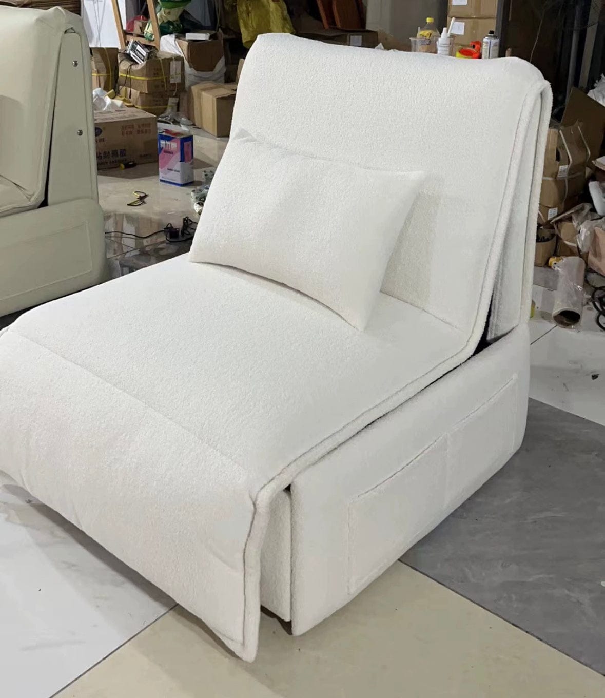 home-atelier-f31a Omari Boucle Electric Sofa Bed