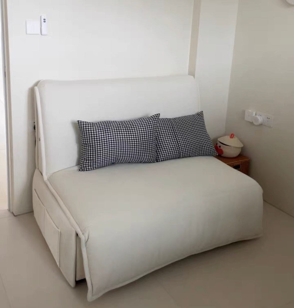 home-atelier-f31a Omari Boucle Electric Sofa Bed