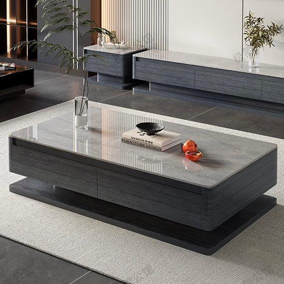 home-atelier-f31a Sintered Stone Table Top / Length 120cm / Gloss Grey Quinton Coffee Table