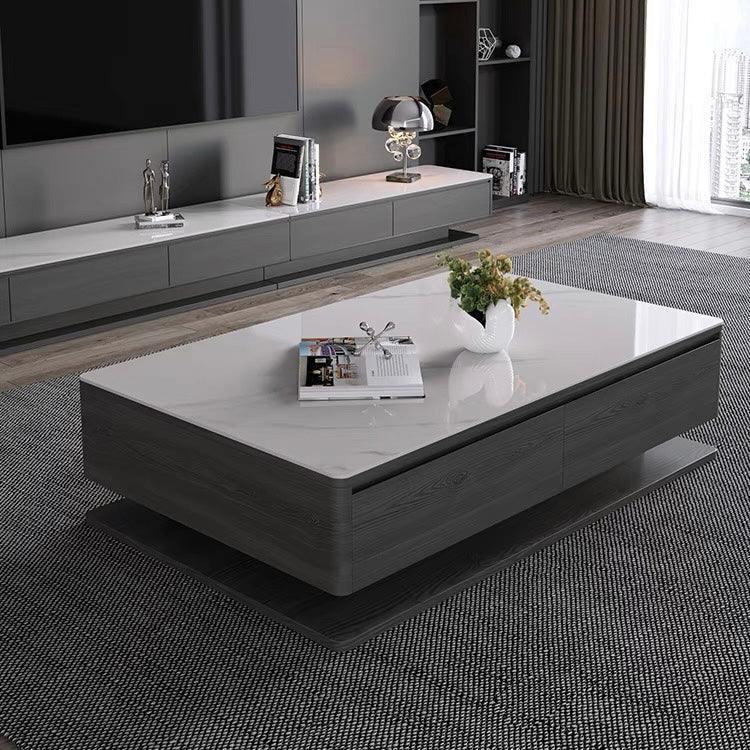 home-atelier-f31a Sintered Stone Table Top / Length 120cm / Gloss White Quinton Coffee Table