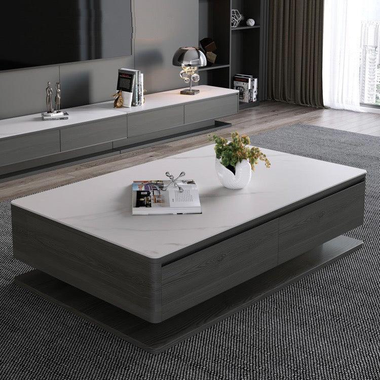 home-atelier-f31a Sintered Stone Table Top / Length 120cm / Matt White Quinton Coffee Table