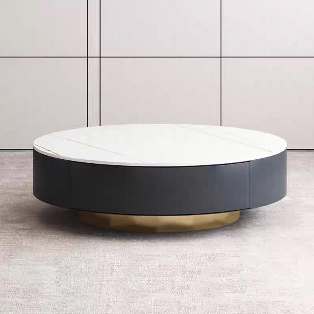 home-atelier-f31a Sintered Stone Table Top / Length 80cm Coffee Table with Drawers / A101 Rick Coffee Table
