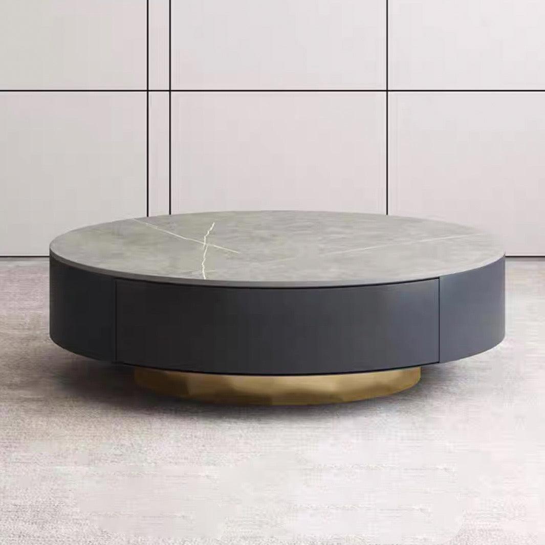home-atelier-f31a Sintered Stone Table Top / Length 80cm Coffee Table with Drawers / A103 Rick Coffee Table