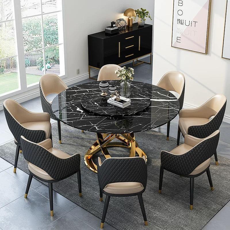 home-atelier-f31a Sintered Stone Top / 4 piece Design D chairs Anderson Dining Table and Chairs