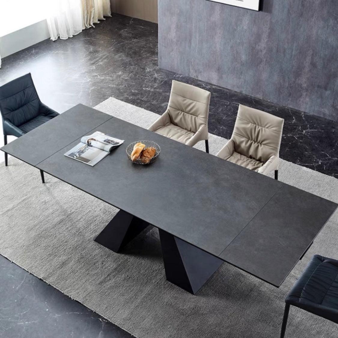 home-atelier-f31a Sintered Stone Top / Length 140cm ( Extendable to 170-200cm) / Matt Grey Gregory Extendable Dining Table