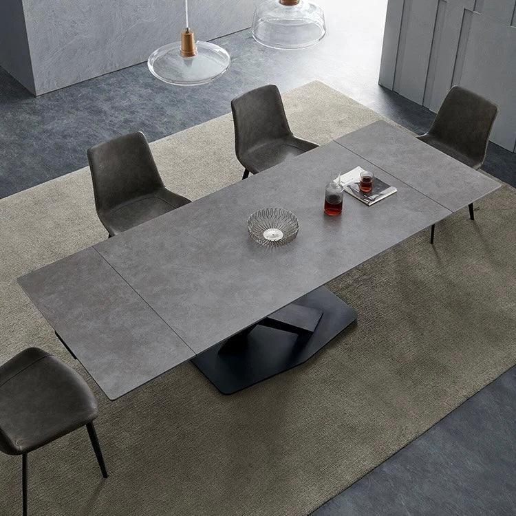 home-atelier-f31a Sintered Stone Top / Length 140cm ( Extendable to 170-200cm) / Matt Grey Olivier Extendable Dining Table
