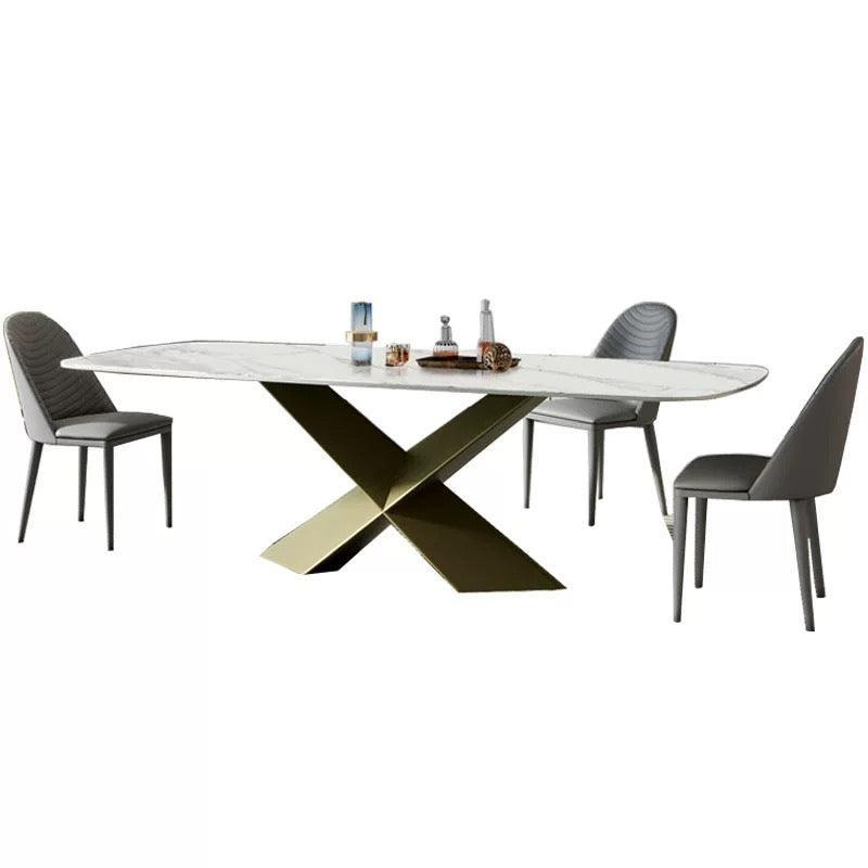 home-atelier-f31a Sintered Stone Top / Length 160cm ( Extendable to 200-240cm) / Matt Black/ A103 Matt Extendable Dining Table