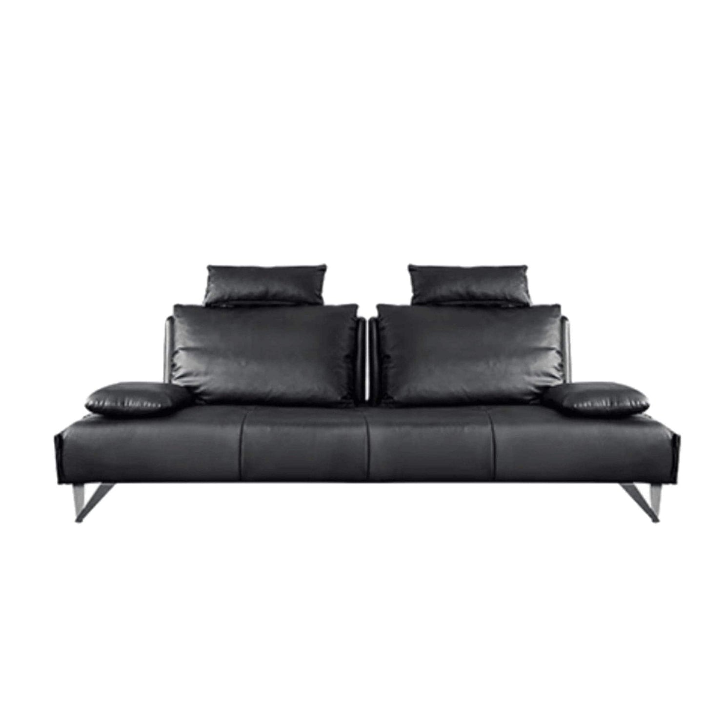home-atelier-f31a Top Grain Genuine Cowhide Leather / 2 seater/ Length 200cm / Black Tallini Slider Sofa