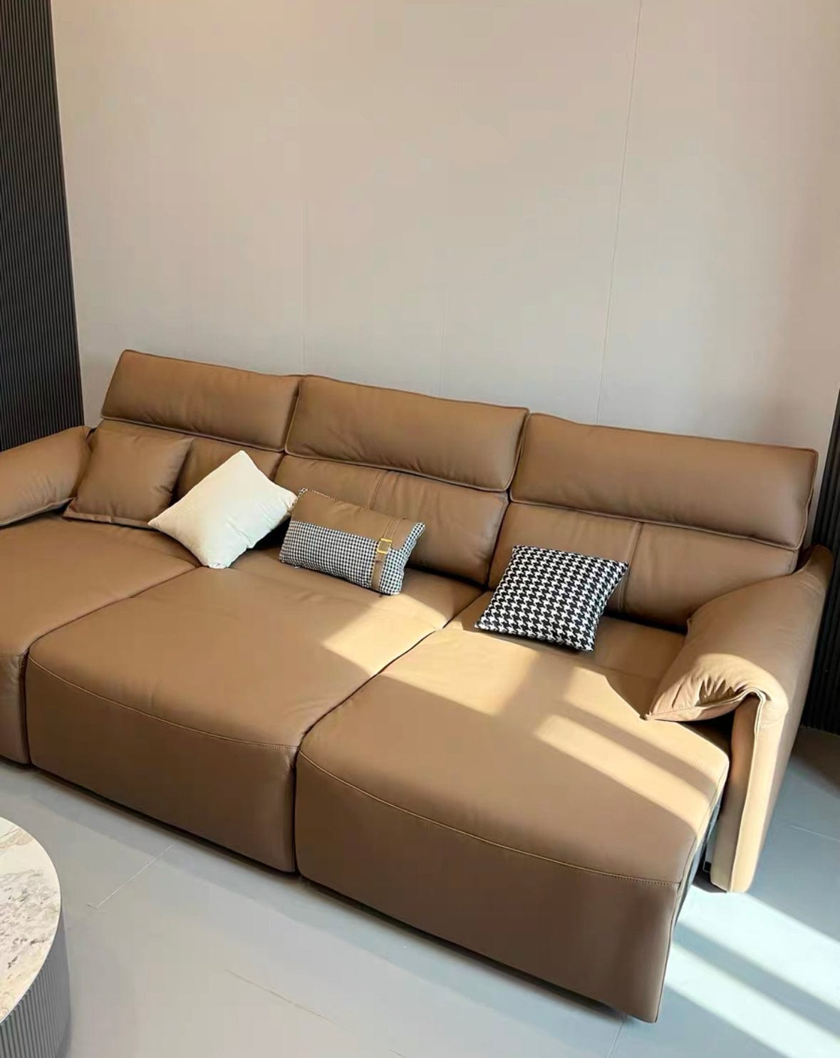 home-atelier-f31a Trevor Electric Leather Sofa Bed