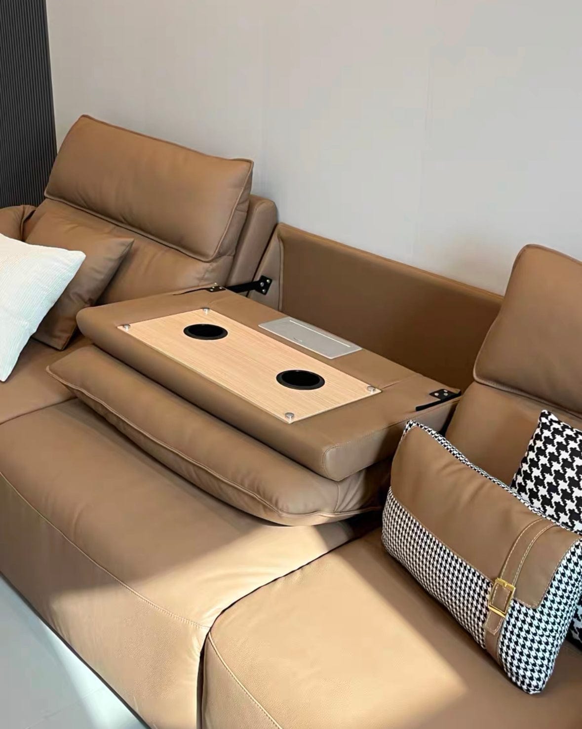 home-atelier-f31a Trevor Electric Leather Sofa Bed
