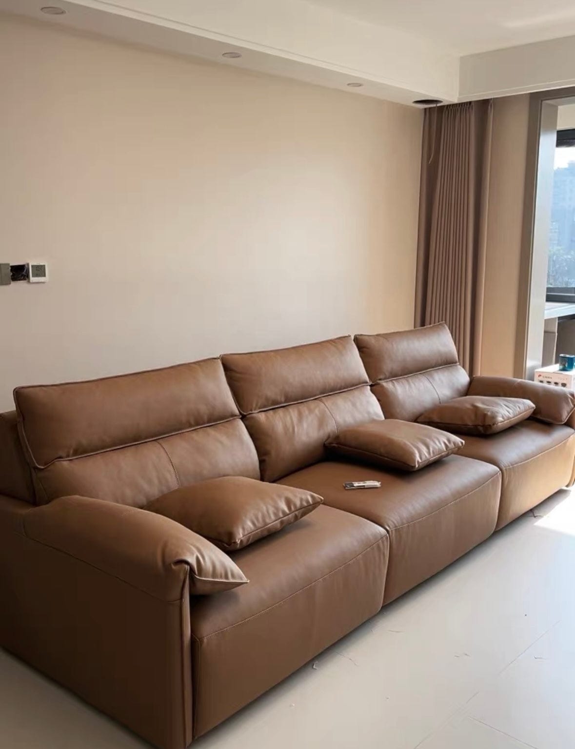 home-atelier-f31a Trevor Electric Leather Sofa Bed