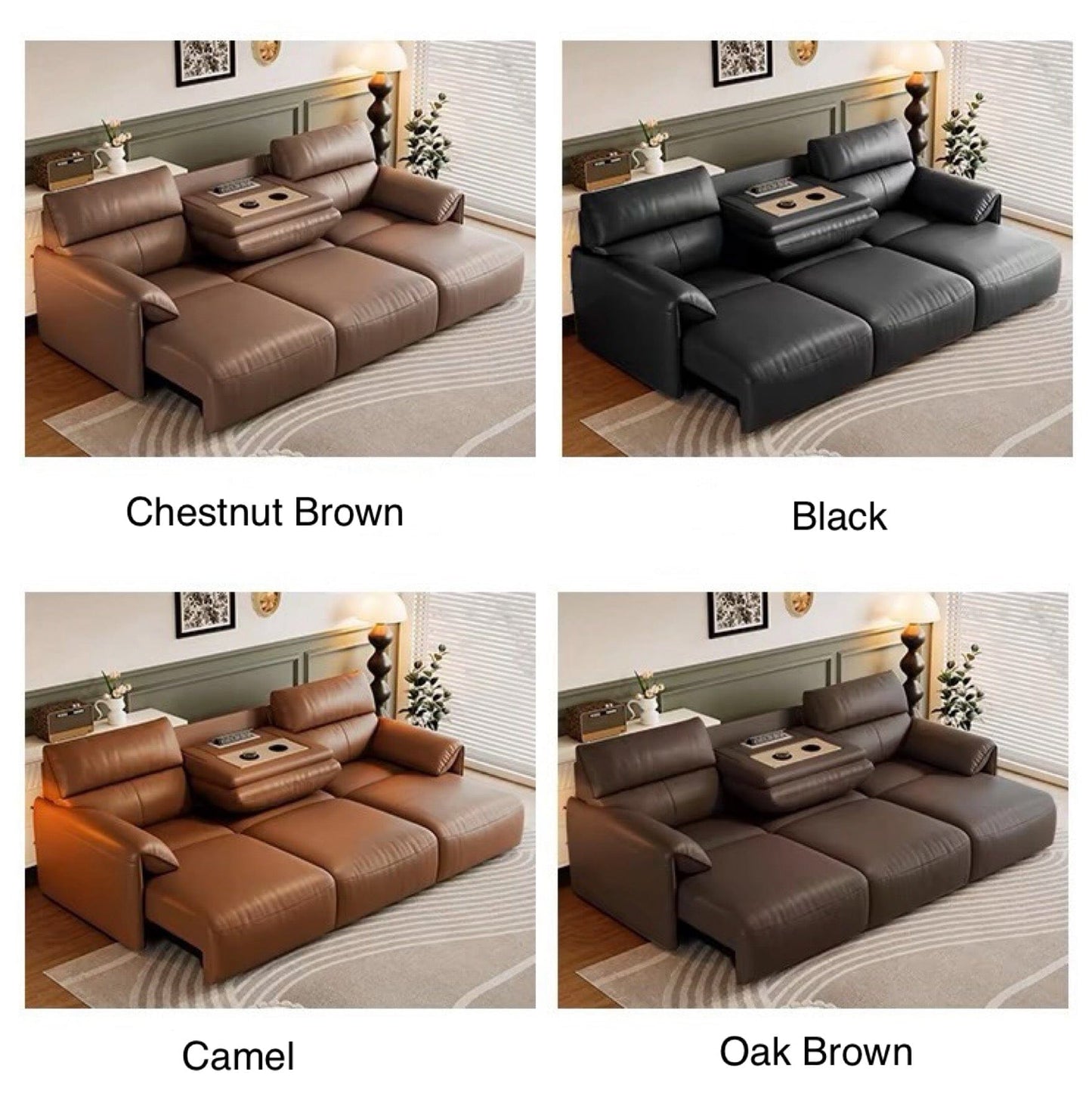home-atelier-f31a Trevor Electric Leather Sofa Bed