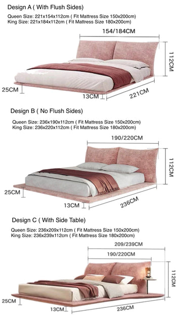 Home Atelier Faye Scratch Resistant Floating Bed Frame with LED Base Lighting