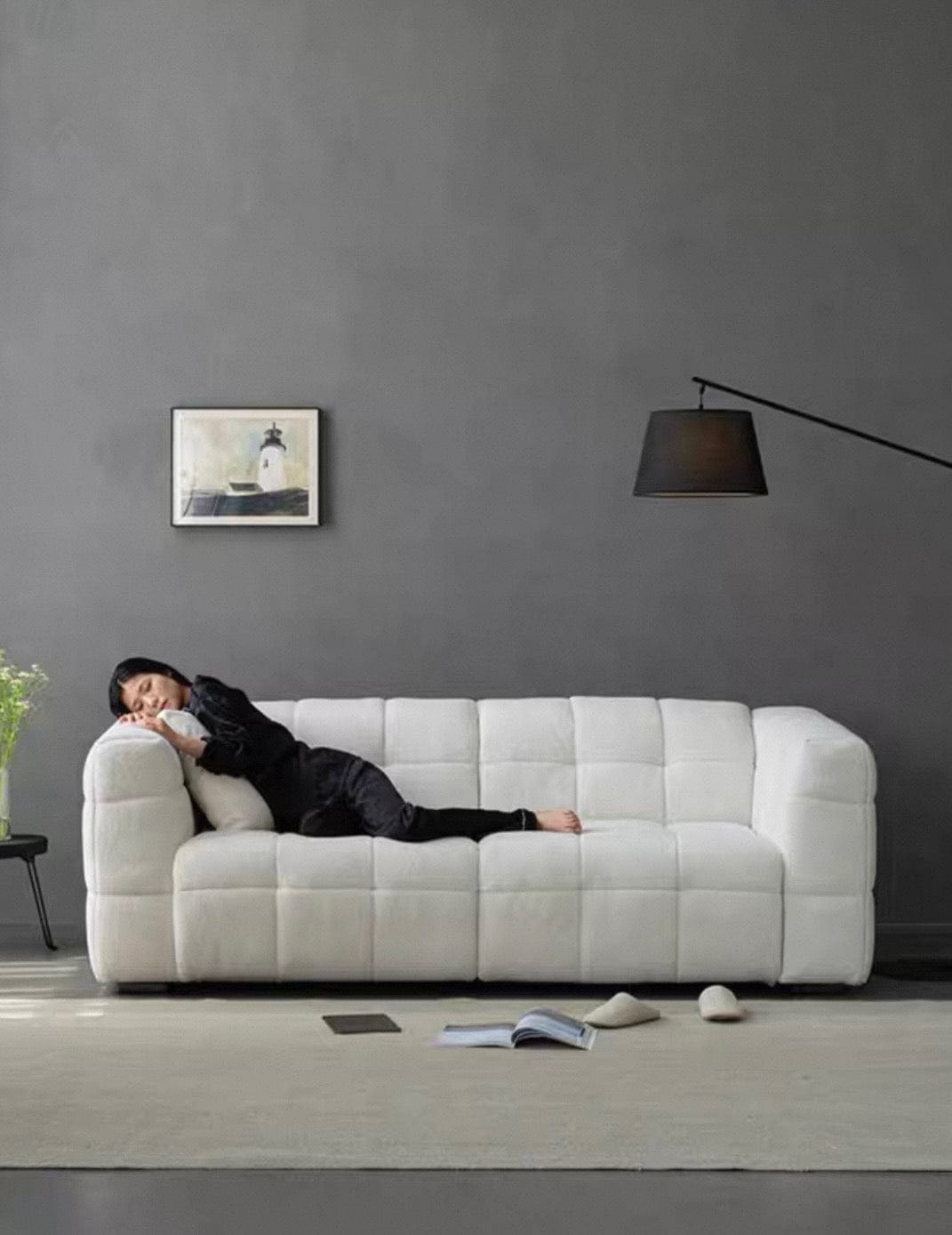 Home Atelier Felix Performance Boucle Foldable Sofa Bed with Mattress