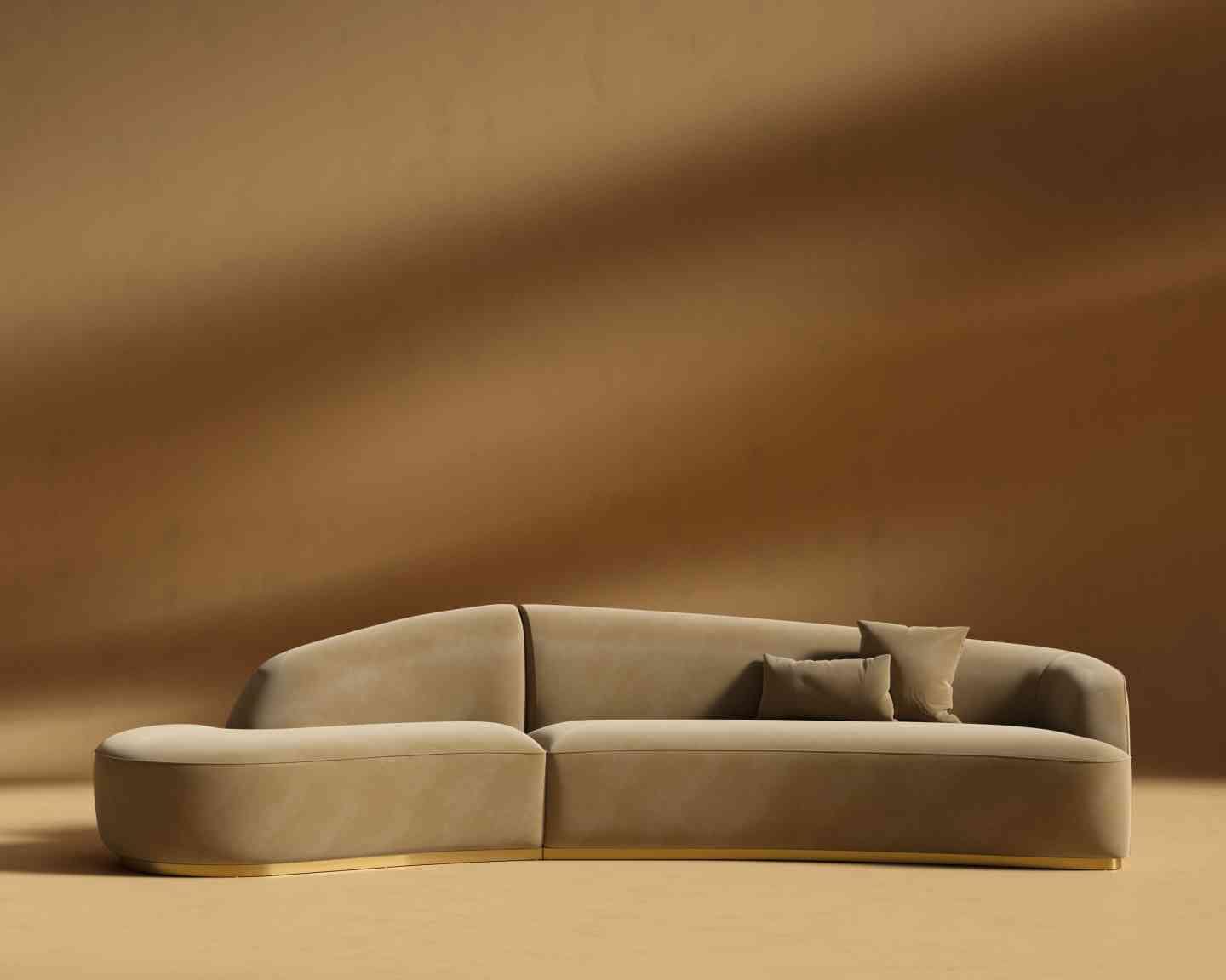 Home Atelier Finn Scratch Resistant Sectional Curve Sofa