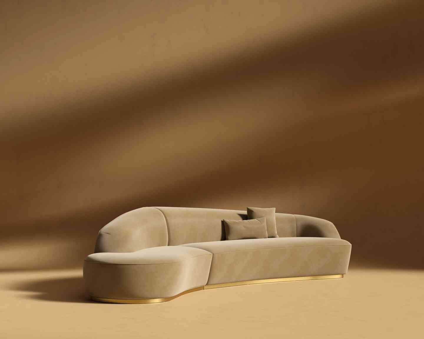 Home Atelier Finn Scratch Resistant Sectional Curve Sofa