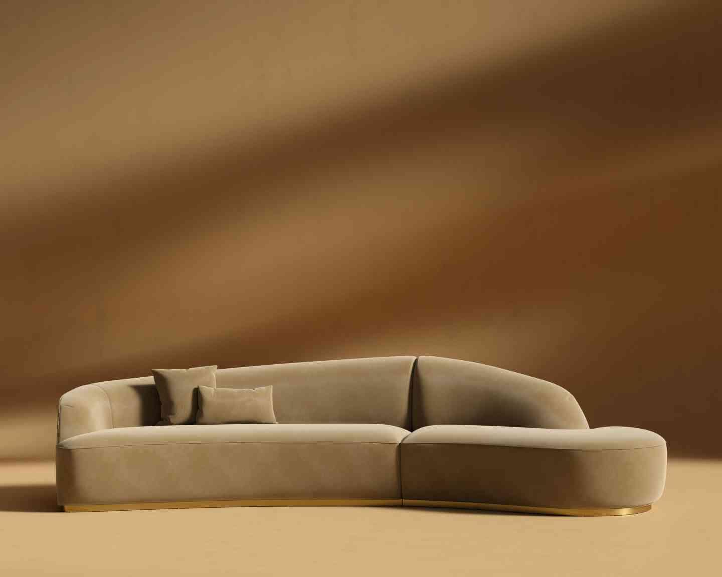 Home Atelier Finn Scratch Resistant Sectional Curve Sofa