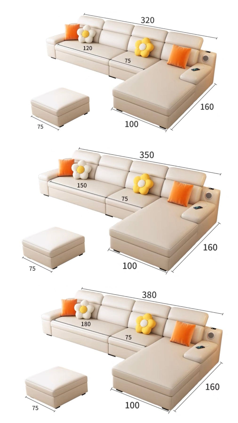 Home Atelier Flor Sectional Sofa Bed