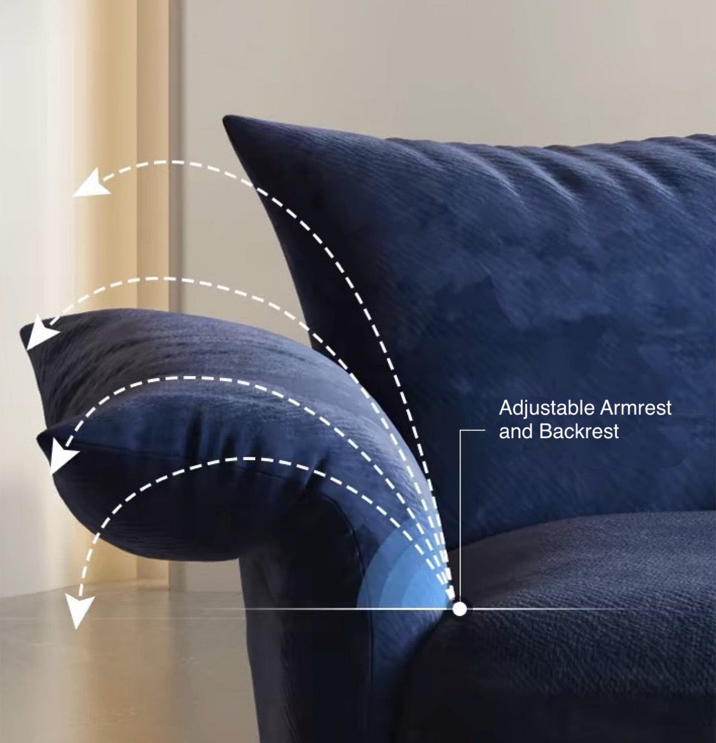 Home Atelier Floria Scratch Resistant Adjustable Backrest Sofa