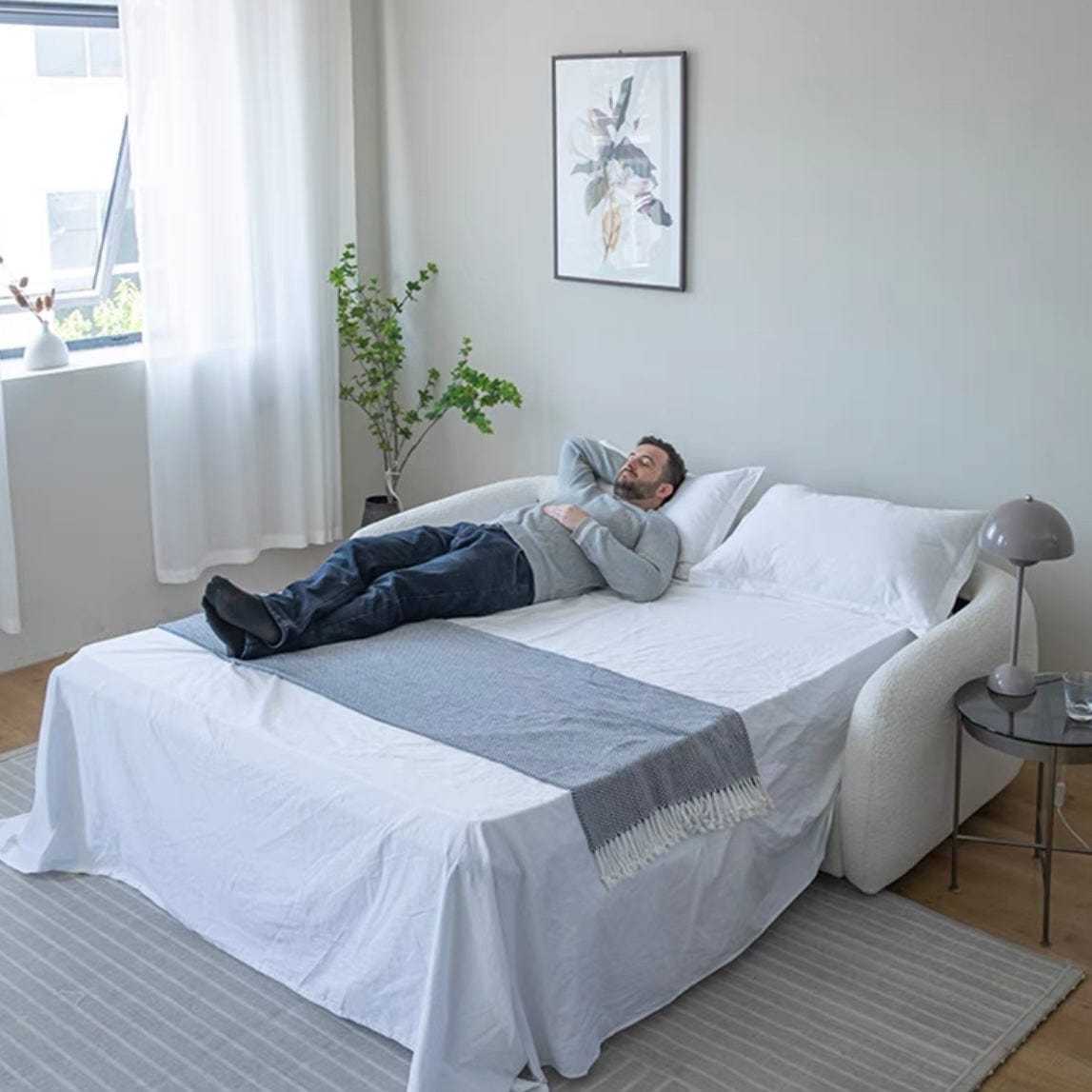 Home Atelier Gabriela Boucle Foldable Sofa Bed