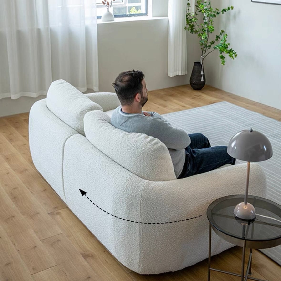 Home Atelier Gabriela Boucle Foldable Sofa Bed