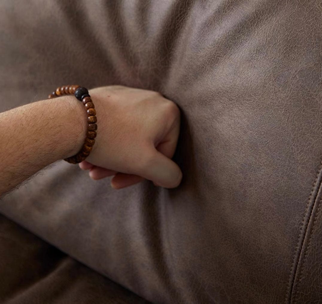 Home Atelier George Foldable Leather Sofa Bed with Mattress