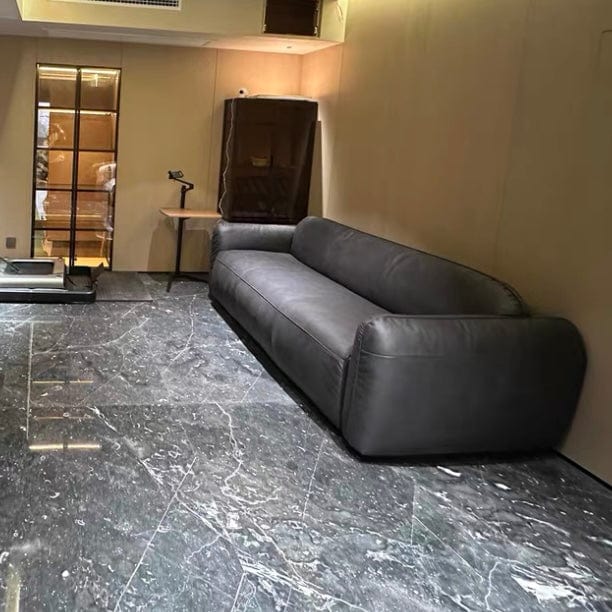 Home Atelier George Foldable Leather Sofa Bed with Mattress