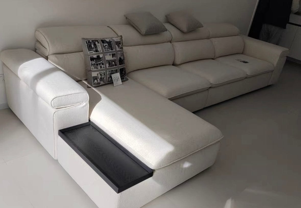 Home Atelier Gianna Sectional Sofa with Adjustable Headrest