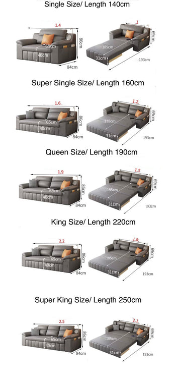 Home Atelier Gorgia Scratch Resistant Storage Sofa Bed