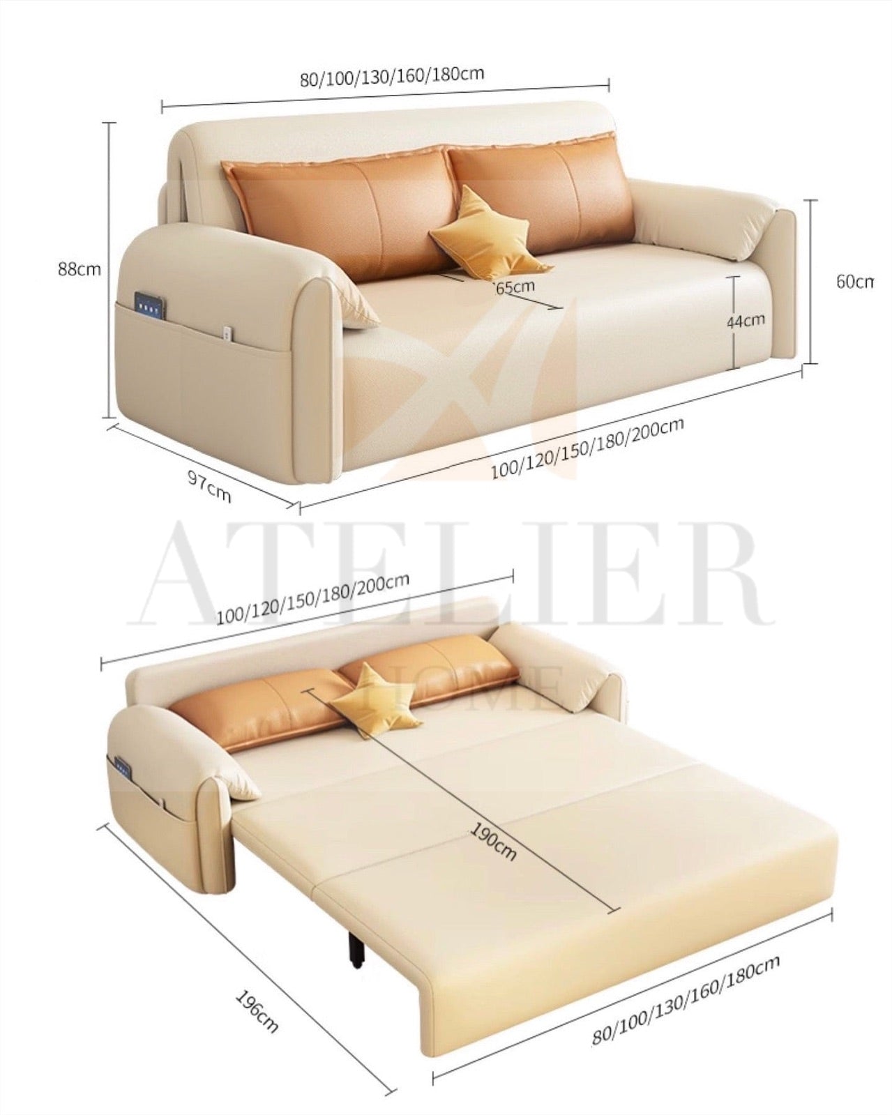 Home Atelier Greco Electric Sofa Bed