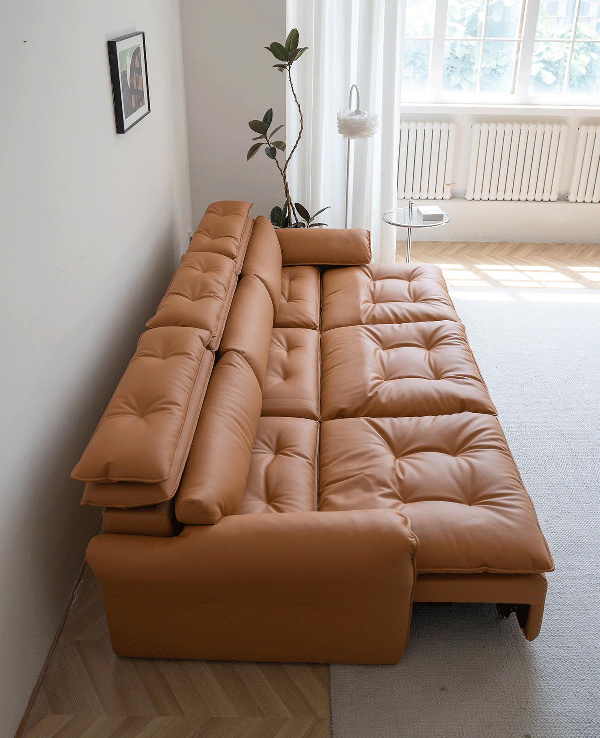Home Atelier Greken Electric Motorized Leather Sofa Bed